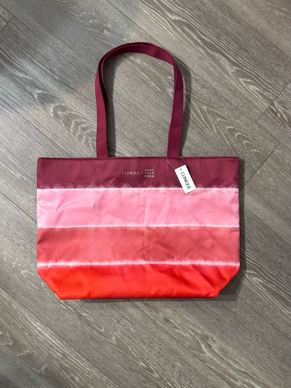 Clinique x Jonathan Cohen Ombre Stripe Tote
